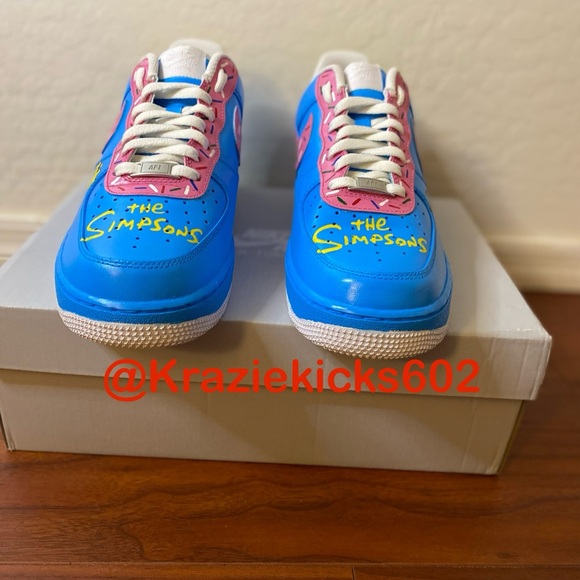 Mens custom nike Air Force 1 (simpsons V1) size 9.5 - Picture 3 of 5
